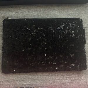 Black Sequin accessories pouch
